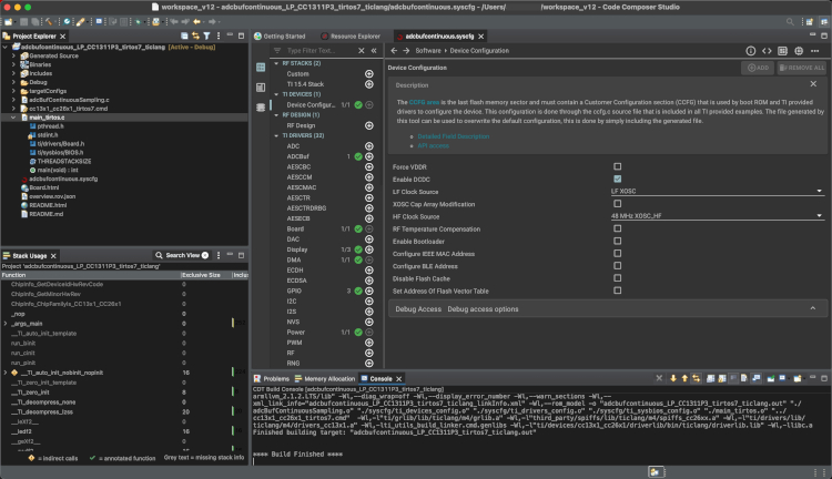 Code Composer Studio Screenshot